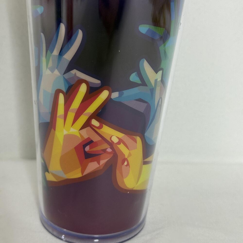 Starbucks 24oz Cold Cup Tumbler Purple Iridescent Gradient w/ Straw Reusable